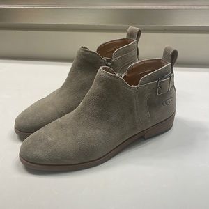 Ugg Suede Booties with Buckle Detail